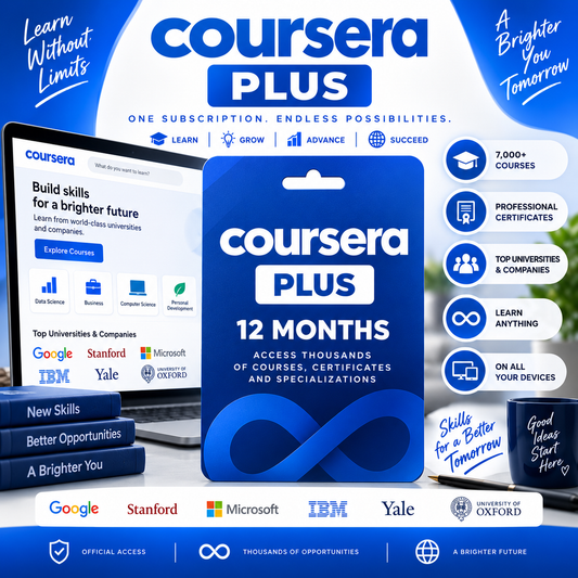 Coursera Plus 12 Months | 1 Year Private Account Access