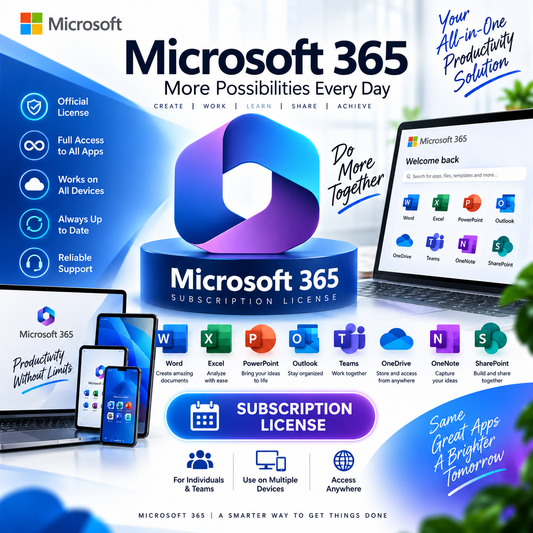 Microsoft 365 Subscription License | Digital Activation | Office Apps Access